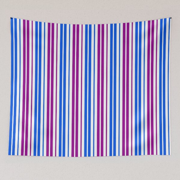 Item preview, Purple Blue Stripes On White Pattern Design  designed and sold by PatternTitan.