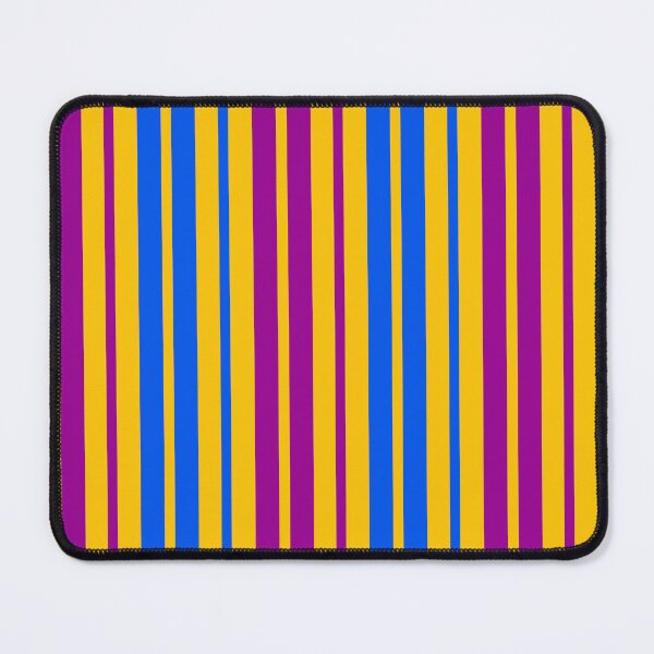 Item preview, Purple Blue Stripes On Yellow Pattern Design designed and sold by PatternTitan.