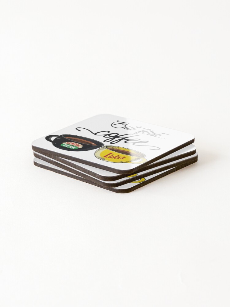 Thumbnail 4 of 5, Coasters (Set of 4), But First Coffee designed and sold by Rozenta.