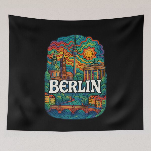 Item preview, Berlin Germany Trippy Art Travel designed and sold by TomFrontierArt.