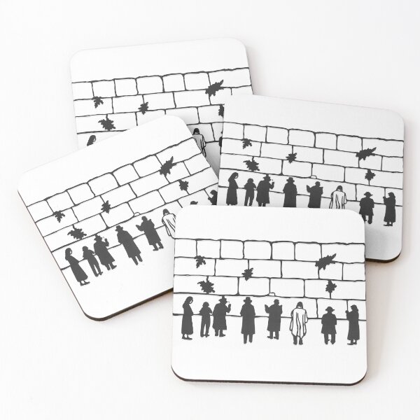 Item preview, Minimalist Western Wall Silhouette - Modern Kotel Line Art designed and sold by Jerusalem Shuk.