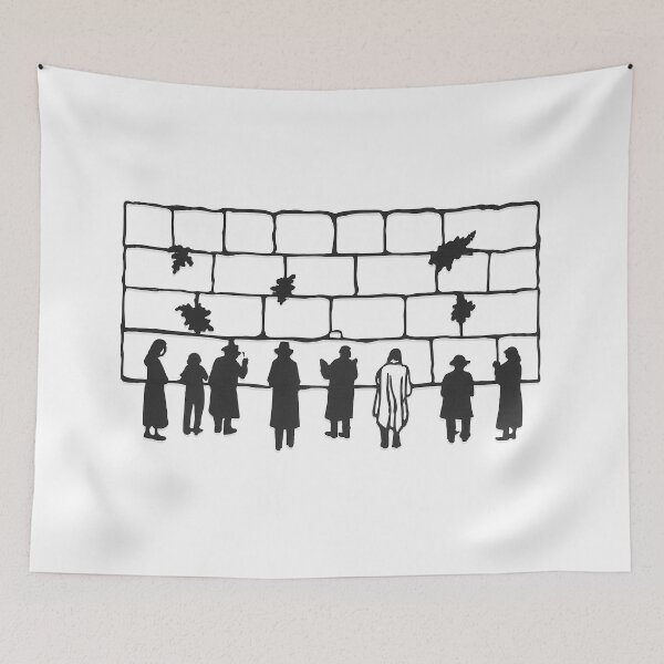 Item preview, Minimalist Western Wall Silhouette - Modern Kotel Line Art designed and sold by Jerusalem Shuk.