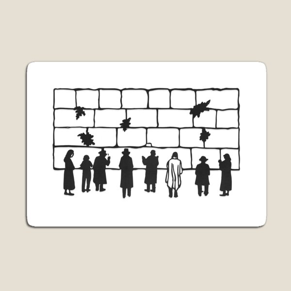 Item preview, Minimalist Western Wall Silhouette - Modern Kotel Line Art designed and sold by Jerusalem Shuk.