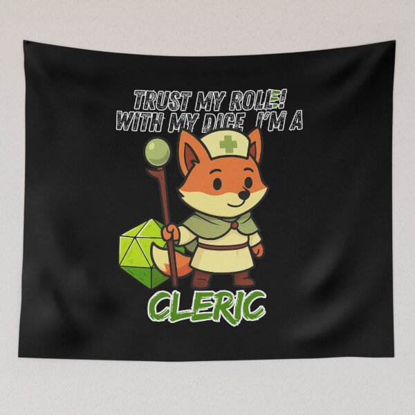 Item preview, X-Pro-Fox Cleric – Trust my roll(e)! – a Wuerfelfuchs RPG-Series designed and sold by Wuerfelfuchs.