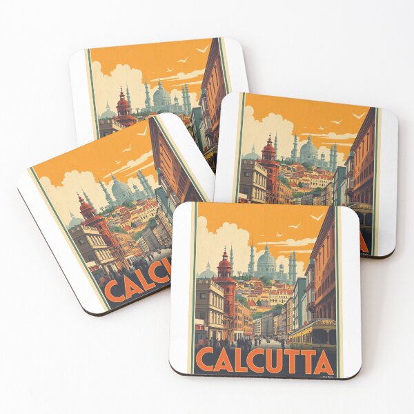 Item preview, Calcutta - Vintage Style Travel Poster designed and sold by ArtbyClarkie.