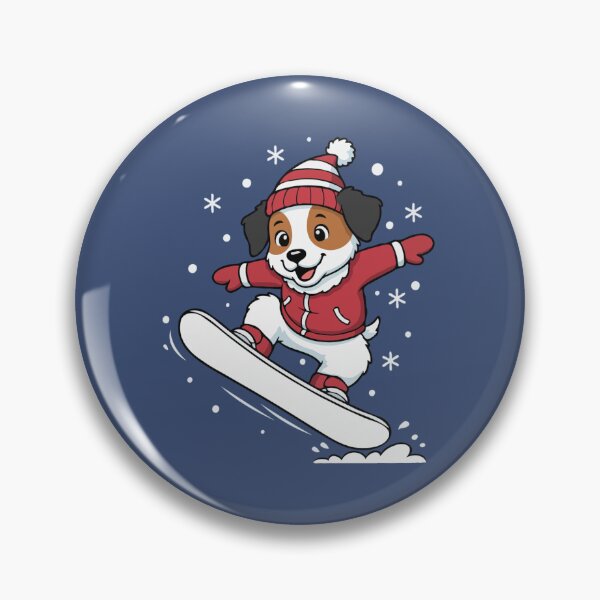 Item preview, Cute Parson Russell Terrier Snowboarding Puppy - Happy Winter Puppy designed and sold by The Real Life Symphony.