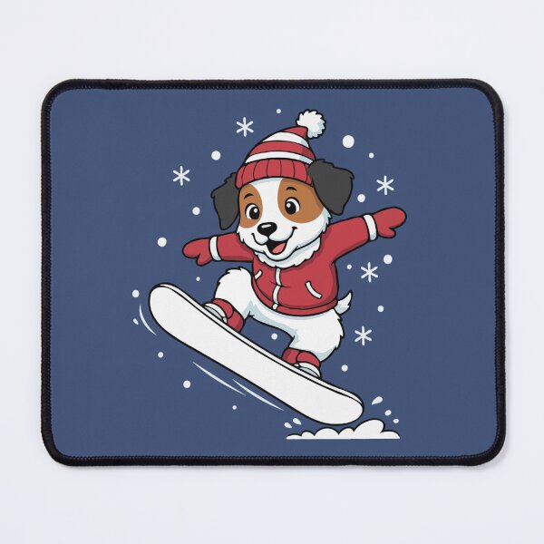 Item preview, Cute Parson Russell Terrier Snowboarding Puppy - Happy Winter Puppy designed and sold by The Real Life Symphony.