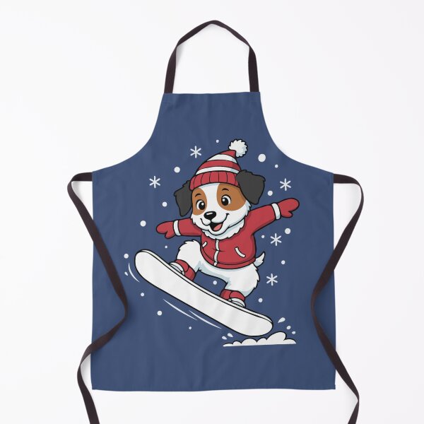 Item preview, Cute Parson Russell Terrier Snowboarding Puppy - Happy Winter Puppy designed and sold by The Real Life Symphony.
