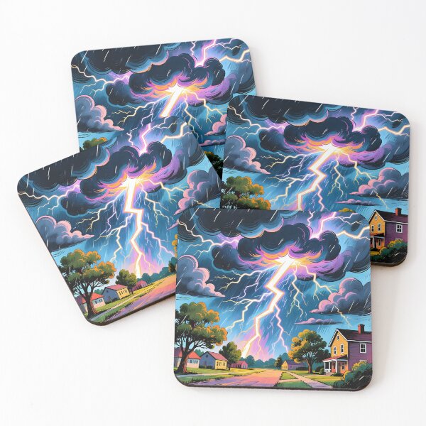 Item preview, Artistic view of a thunderstorms with lighting.  designed and sold by Nomad-Maynard.