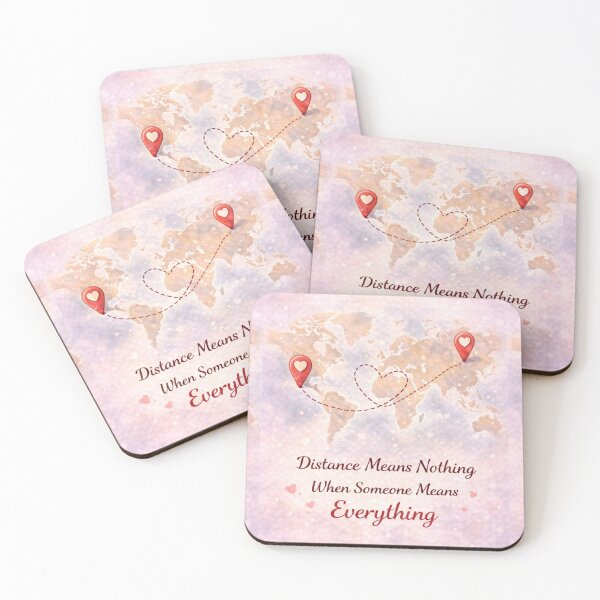 Item preview, Distance Means Nothing – Long Distance Love Map designed and sold by PunchDrop.