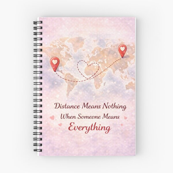 Item preview, Distance Means Nothing – Long Distance Love Map designed and sold by PunchDrop.