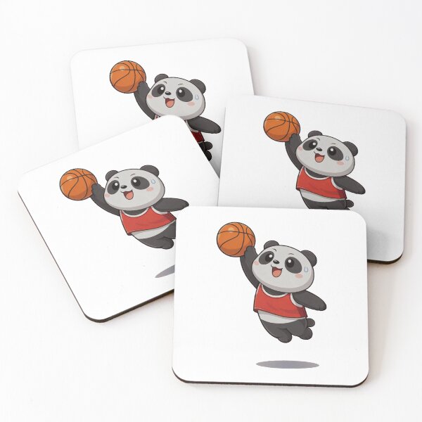 Item preview, Kawaii Panda Playing Basketball Cute Cartoon Sticker designed and sold by Koiosart.