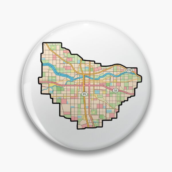 Item preview, Bakersfield Map | Minimal City Street Map designed and sold by Shtex.