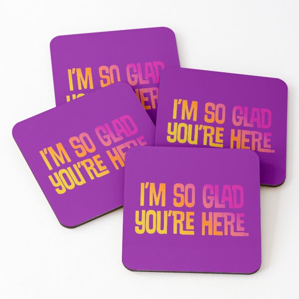 Item preview, I'm So Glad You're Here - Fuchsia Ochre Gradient designed and sold by sillyjess.