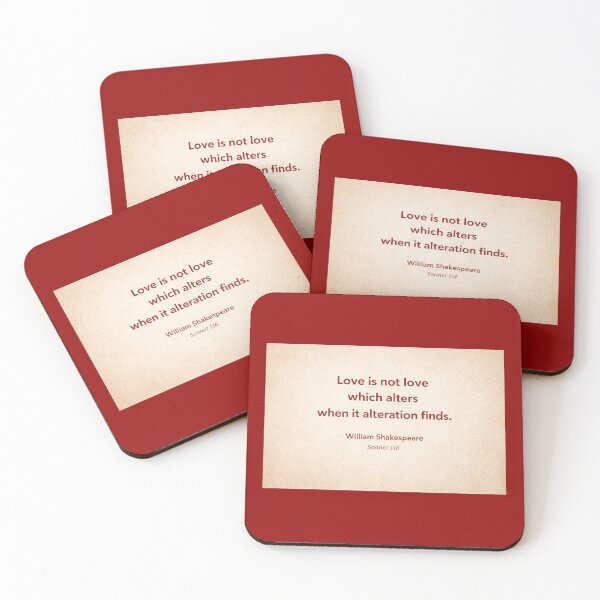 Item preview, Love Is Not Love Which Alters — Shakespeare Sonnet 116-Burgandy designed and sold by Novel Works Studio.