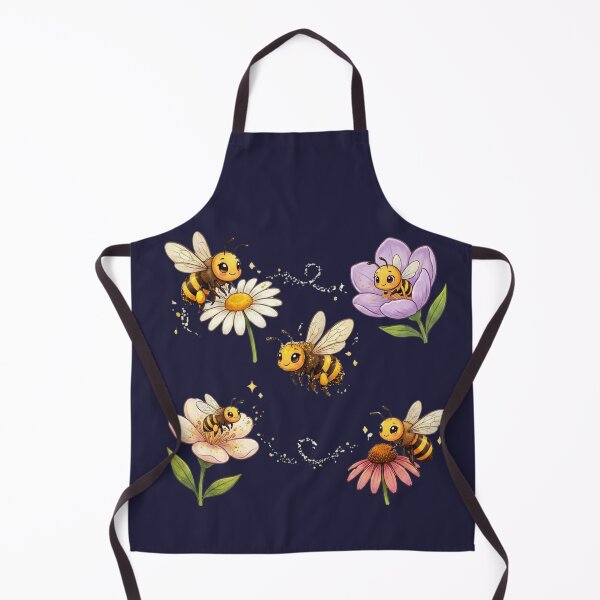 Item preview, Cute Cartoon Bee and Flowers Illustration | Whimsical Botanical Design Classic T-shirt designed and sold by Vive con Fe.