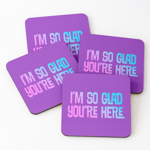 Item preview, I'm So Glad You're Here - Bubblegum Sky Blue Gradient designed and sold by sillyjess.