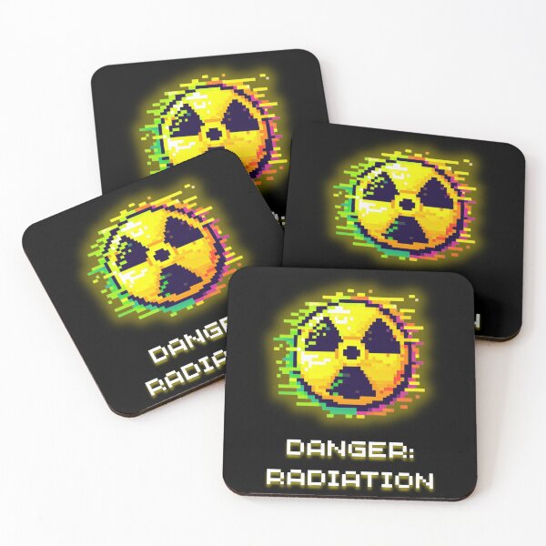 Item preview, Danger Radiation - Glitch Pixel Art Hazard Symbol designed and sold by JonyDG.
