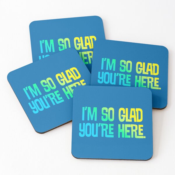 Item preview, I'm So Glad You're Here - Sunshine Sky Blue Gradient designed and sold by sillyjess.