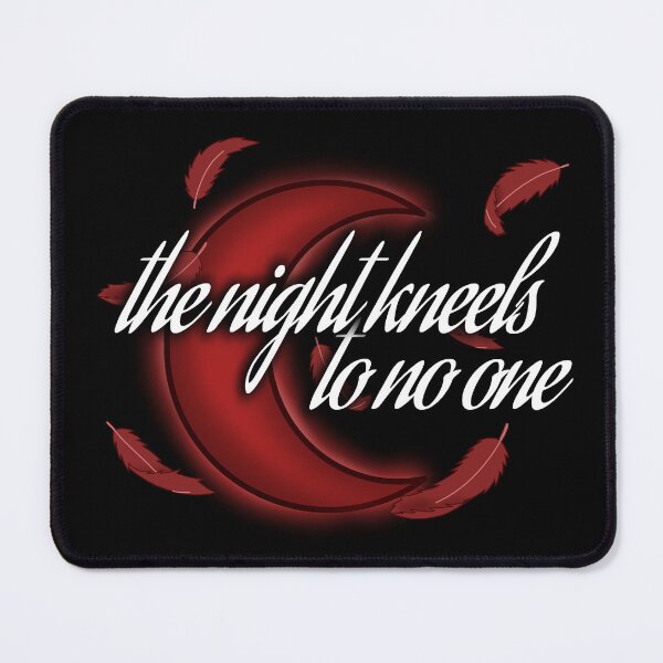 Item preview, The Night Kneels to No One – Gothic Moon Typography designed and sold by Aku-passion.