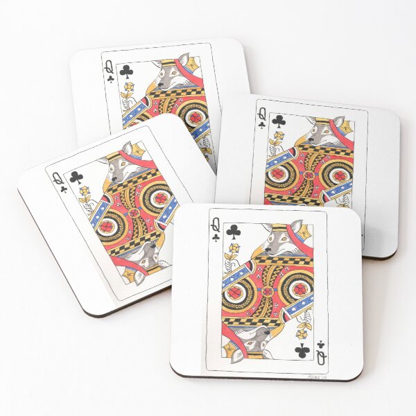 Item preview, Queen of Clubs (Wolf) designed and sold by seanandkiara.