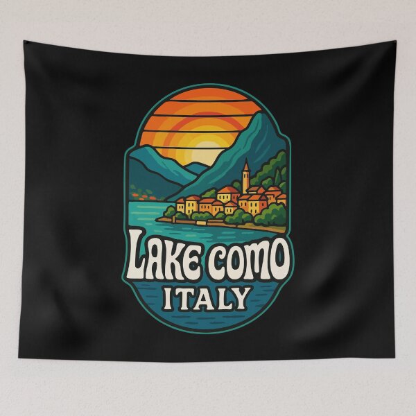 Item preview, Lake Como Italy Retro Travel designed and sold by TomFrontierArt.
