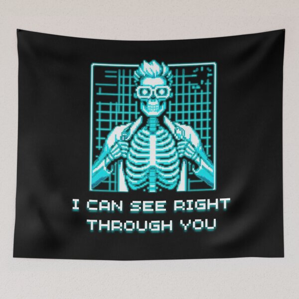 Item preview, I Can See Right Through You - Funny Radiology X-Ray Pixel Art designed and sold by JonyDG.
