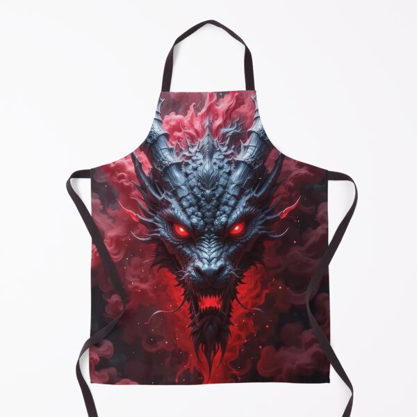 Item preview, Demonic Dragon Head – Infernal Smoke Beast Illustration designed and sold by DrakariArt.