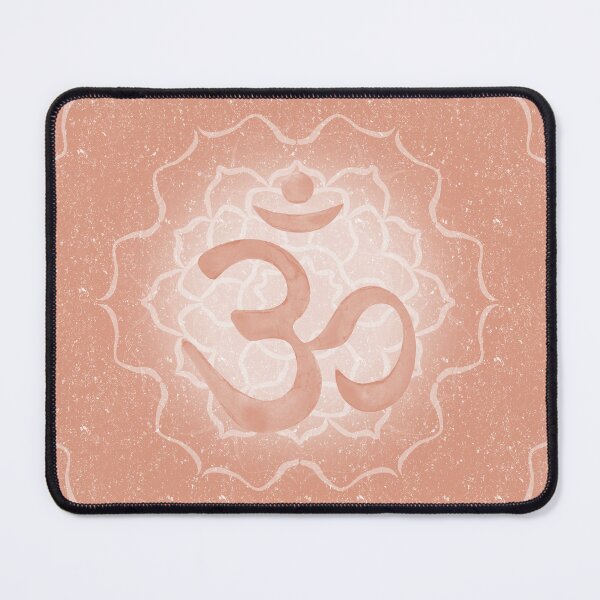Item preview, OM Mandala Dark Watercolor Bija - Coral designed and sold by Irene Estelle.