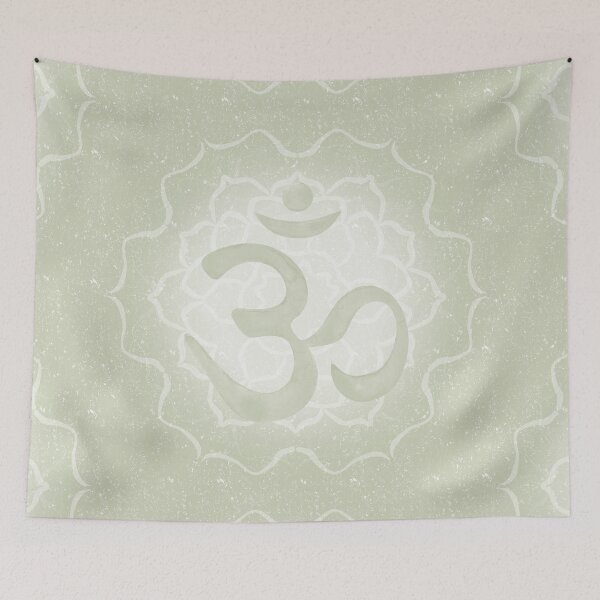 Item preview, OM Mandala Dark Watercolor Bija - Tea designed and sold by Irene Estelle.
