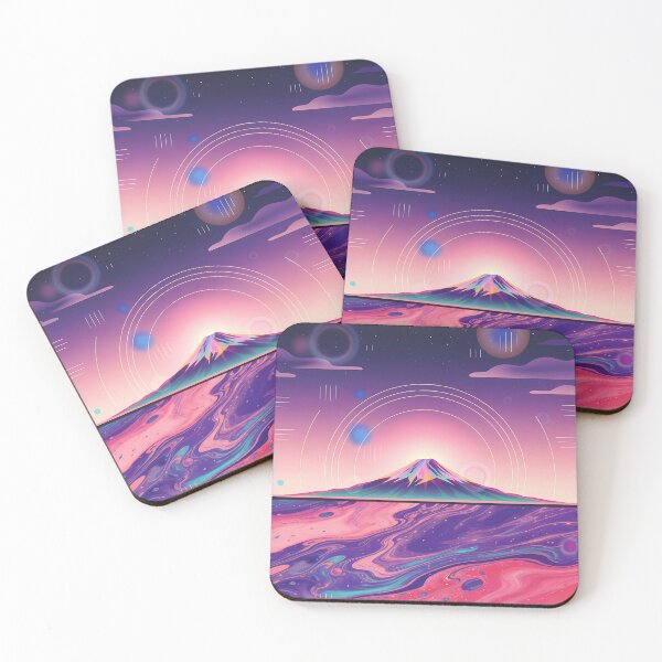 Item preview, Purple Fuji Stellar - Neon Mountain Mirage designed and sold by konkav.