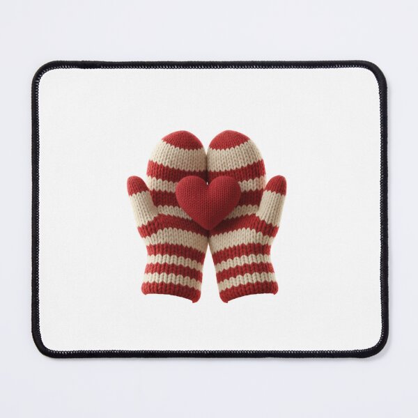 Item preview, Cozy Knitted Mittens Holding Heart – Winter Valentine designed and sold by Nara8.