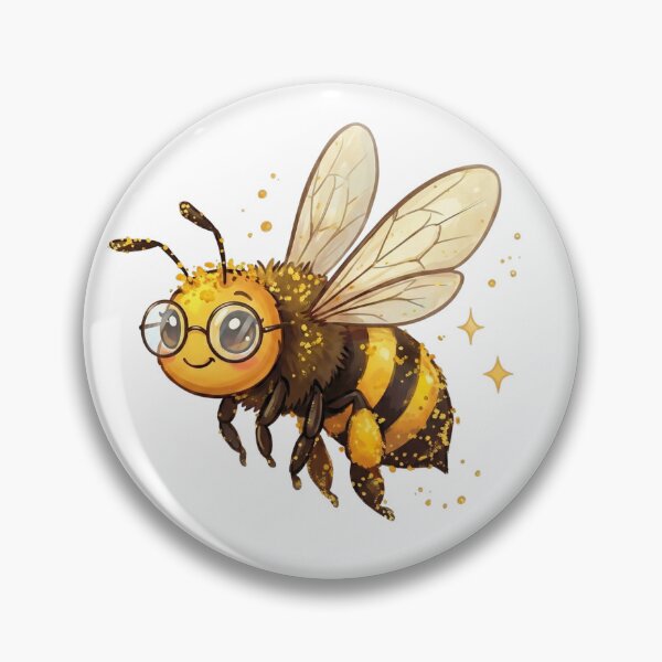 Item preview, Cute Cartoon Bee with Glasses Illustration | Nerdy Pollinator Design Classic T-shirt designed and sold by Vive con Fe.