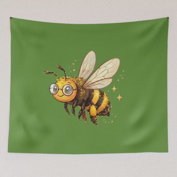 Item preview, Cute Cartoon Bee with Glasses Illustration | Nerdy Pollinator Design Classic T-shirt designed and sold by Vive con Fe.