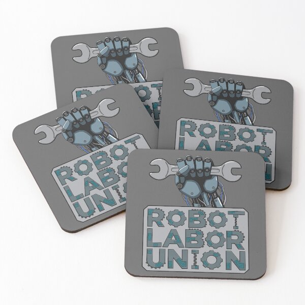 Item preview, Robot Labor Union - Funny Ironic Sci-Fi Logo designed and sold by Censoredship.