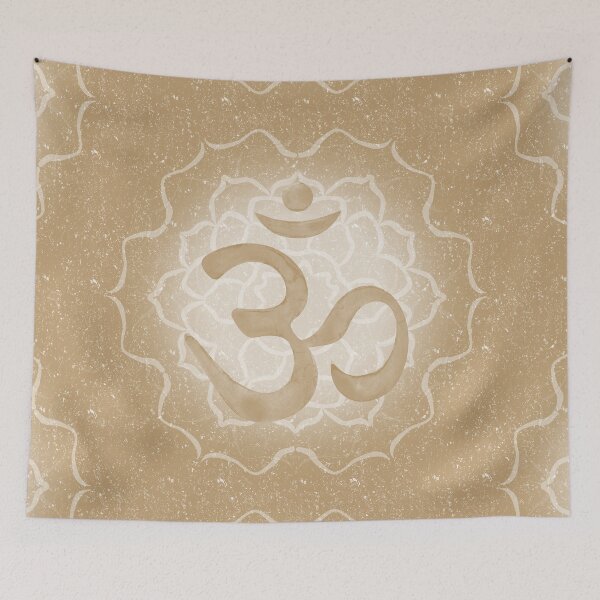 Item preview, OM Mandala Dark Watercolor Bija - Fawn designed and sold by Irene Estelle.