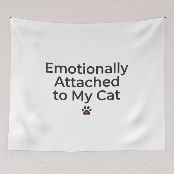 Item preview, Emotionally Attached To My Cat – Cat Lover Shirt designed and sold by Mafmoh.