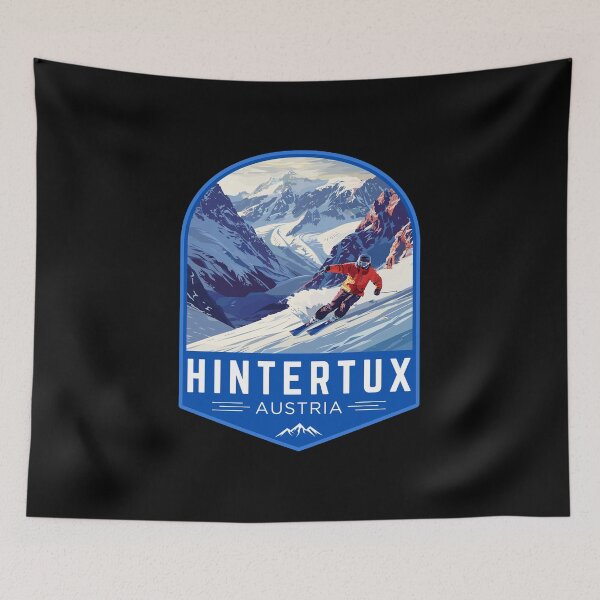 Item preview, Hintertux in Zillertal - Tyrol Austria, Retro Travel Art Emblem designed and sold by MaateoDesign.