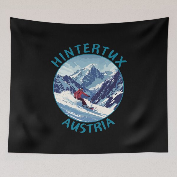 Item preview, Hintertux in Zillertal (Tyrol) Austria, Retro Travel Art Circle Emblem designed and sold by MaateoDesign.