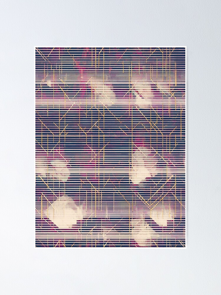 Thumbnail 1 of 3, Poster, Geometric comb pattern designed and sold by JeniSeny.