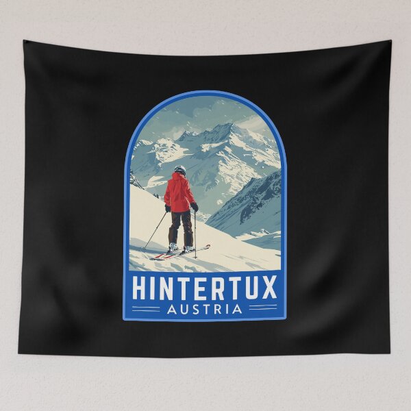 Item preview, Hintertux in Zillertal (Tyrol) Austria, Vintage Travel Art Emblem designed and sold by MaateoDesign.
