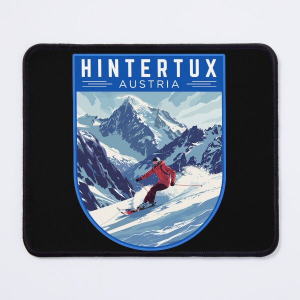 Item preview, Hintertux in Zillertal (Tyrol) Austria, Retro Travel Art Badge designed and sold by MaateoDesign.