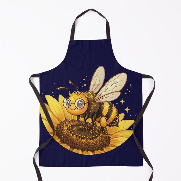 Item preview, Bee on Yellow Sunflower Illustration | Sunny Summer Garden Design Classic T-shirt designed and sold by Vive con Fe.
