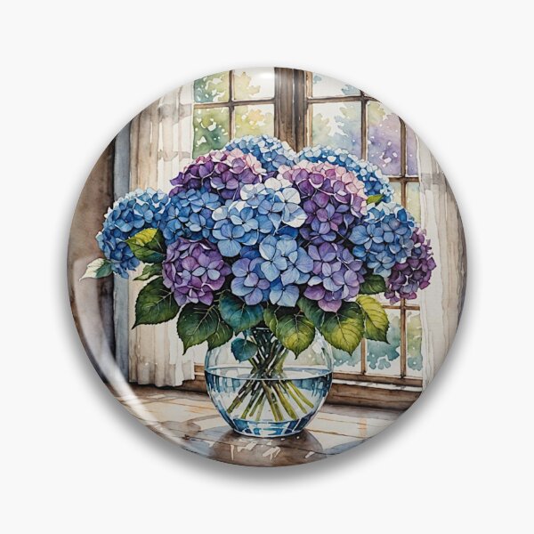 Item preview, Blue and Purple Hydrangeas #1 designed and sold by Helios Be. Lavsh.