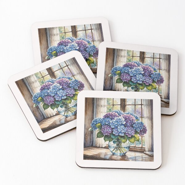 Item preview, Blue and Purple Hydrangeas #1 designed and sold by Helios Be. Lavsh.