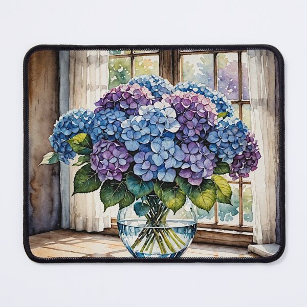 Item preview, Blue and Purple Hydrangeas #1 designed and sold by Helios Be. Lavsh.