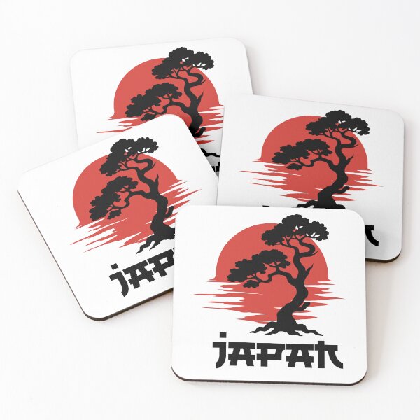 Item preview, Japanese Landscape with Bonsai and Sunrise designed and sold by QuoteCanvas.TH.