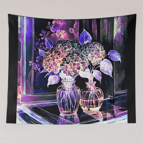 Item preview, Blue and Purple Hydrangeas #2 designed and sold by Helios Be. Lavsh.