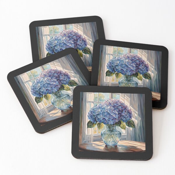 Item preview, Blue and Purple Hydrangeas #3 designed and sold by Helios Be. Lavsh.