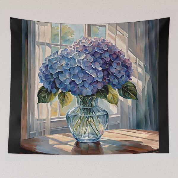 Item preview, Blue and Purple Hydrangeas #3 designed and sold by Helios Be. Lavsh.